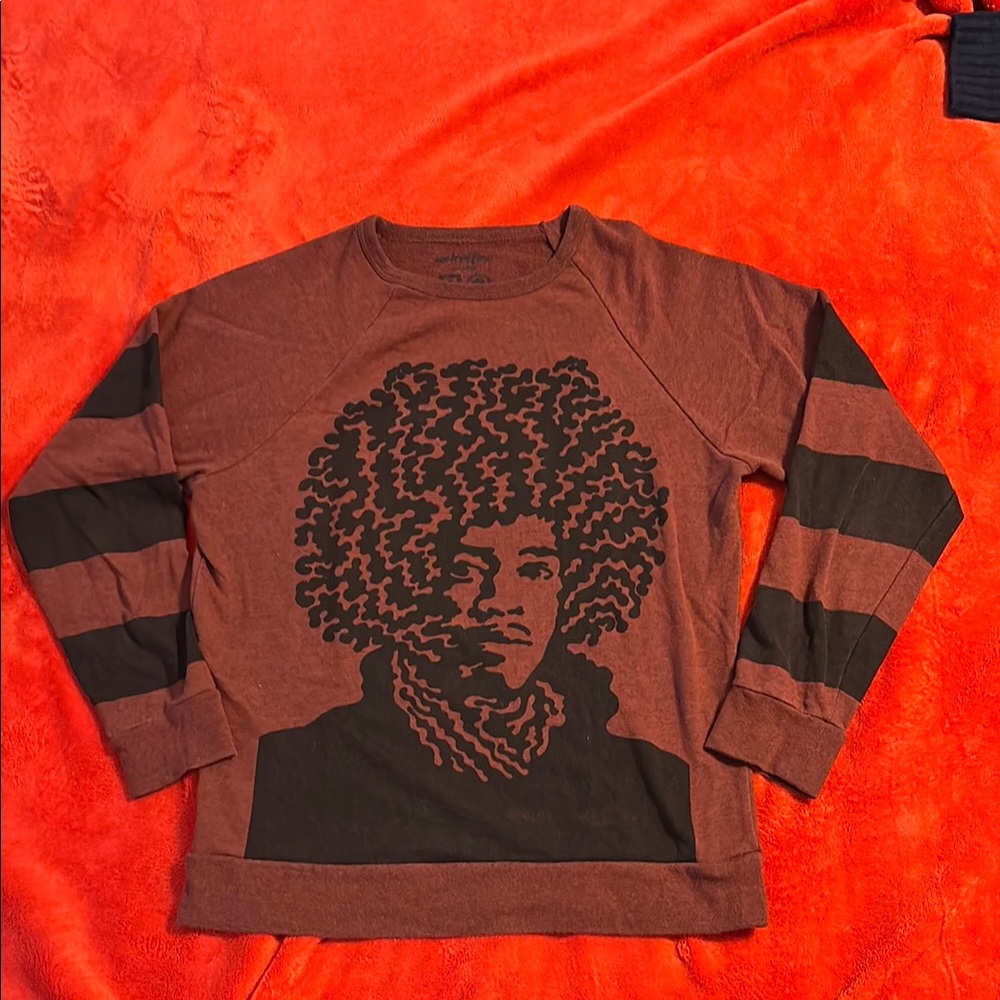 Jimmy Hendrix Cool Sweatshirt with Black Stripes